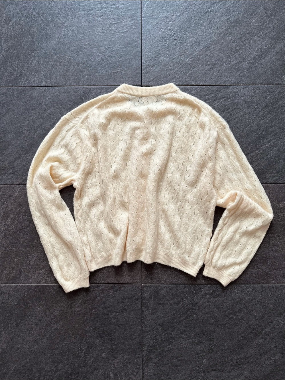 J.Crew Like New Soft Wool Blend Textured Knit Cardigan Women’s XS Cream - Picture 12 of 12